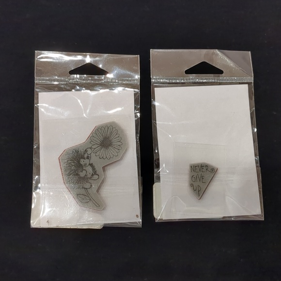 Stackable stamps NWT never give up bundle - Picture 2 of 2